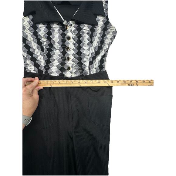 Vintage Jerell of Texas Pantsuit Sz Small Wide Leg Sleek Mod Boho Chic 70’s - Picture 9 of 12